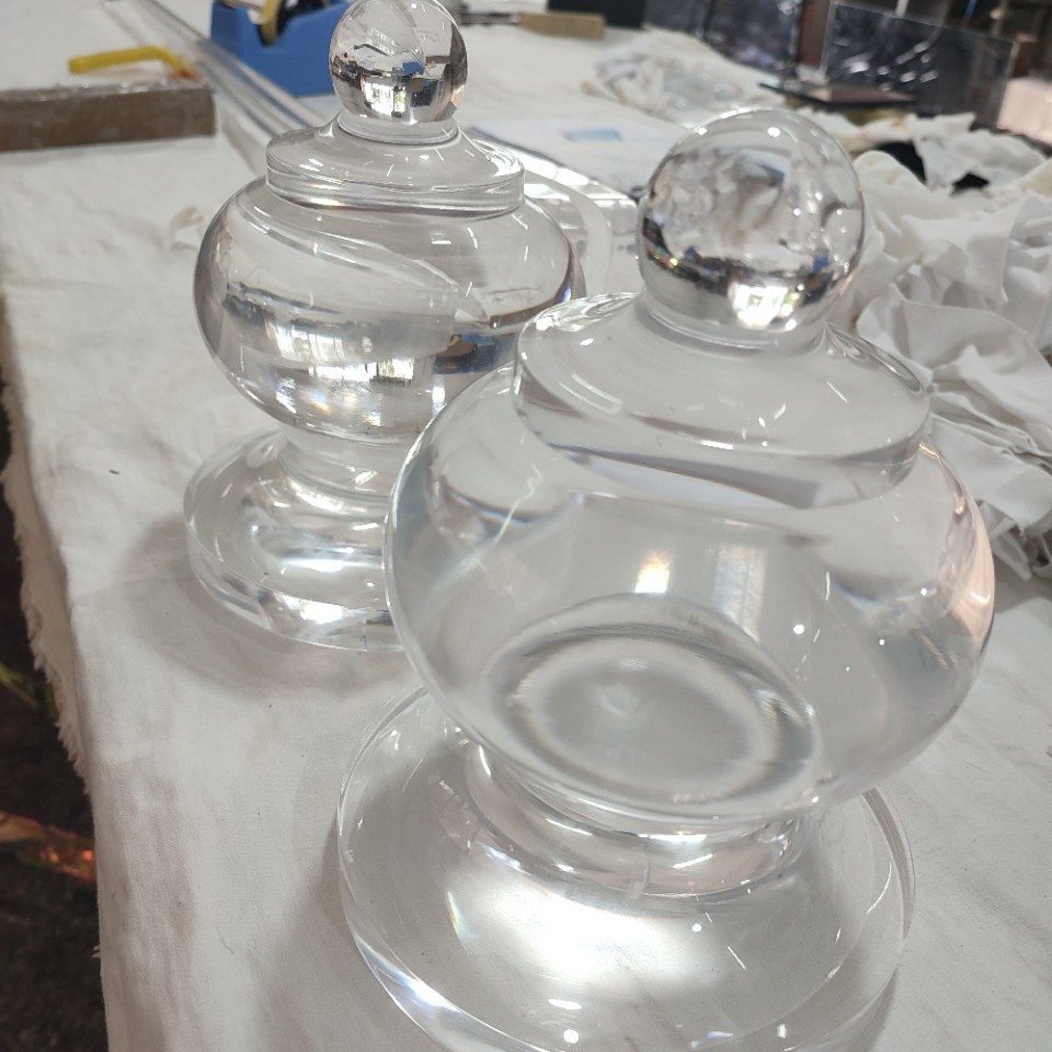 亚克力水晶晶莹剔透舍利塔 手工制作佛塔摆件装藏舍利子瓶子道具