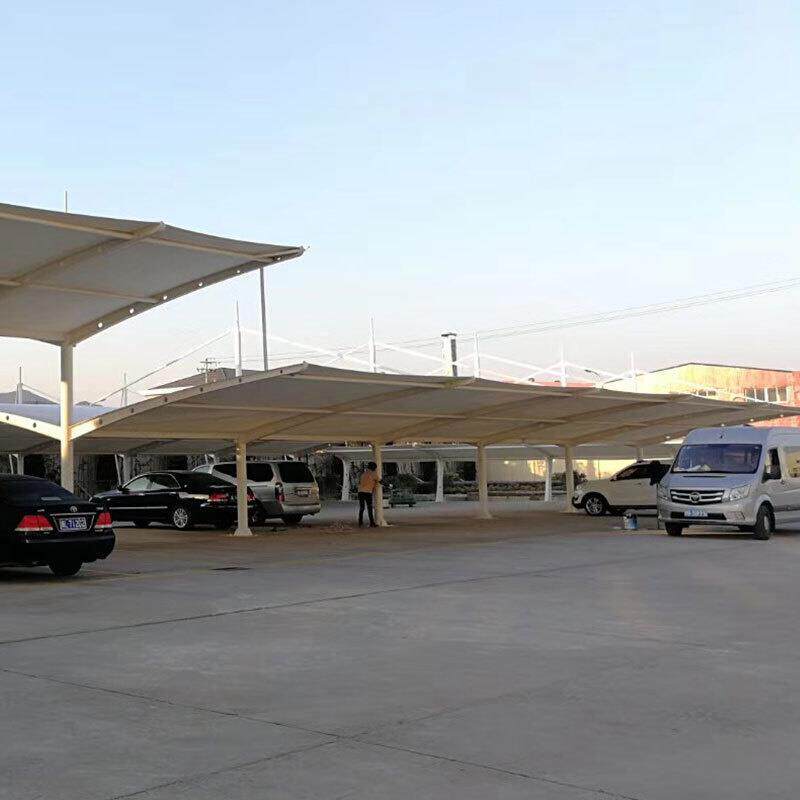 深圳户外膜结构停车棚 小区充电桩三轮车电动车汽车停车遮阳雨棚