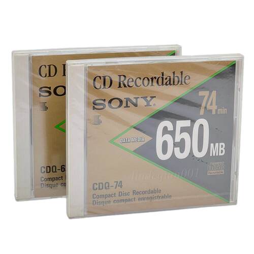 正品Sony/索尼CD空白可录制光盘CDQ-63/553MB CDQ-74/650MB 单张