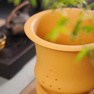 宜兴紫砂花盆春兰剑兰惠兰墨兰兰科植物专用花盆带底座室内大号