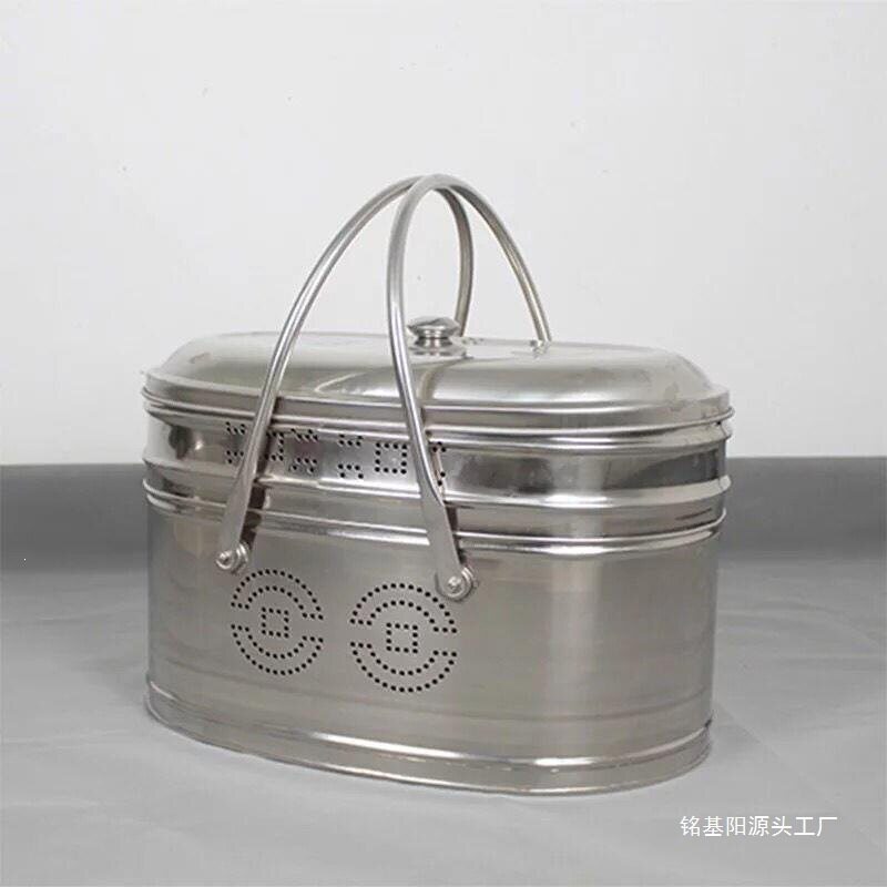 篮子不锈钢双层加厚篮储物篮蔬菜篮水果篮钢篮U手提篮拜神家用