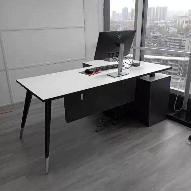 会议桌桌腿支架老板桌钢管拼色电镀五金钢架桌脚尖脚钢制办公家具