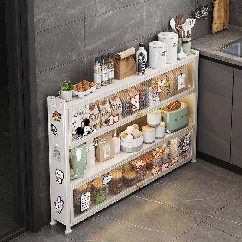 厨房多功能橱柜小户型窄缝贴墙置物架小家电收纳客厅简约收纳柜,特色手工艺,其他特色工艺品,淘宝优惠券,粉丝福利购,淘宝优惠卷