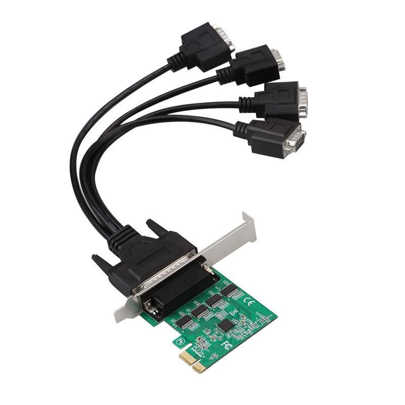 PCI-E串口卡pcie转4串2串RS232工控4口9针扩展卡亚信AX99100