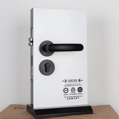 太空铝锁具美式执手分体机械门锁价格黑色房门F02-A025