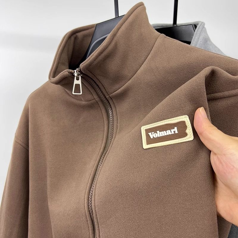 MAROLIO~显帅显瘦！双面绒卫衣男开衫外套宽松秋冬加厚保暖夹克潮,男装,秀禾服,淘宝优惠券,粉丝福利购,淘宝优惠卷