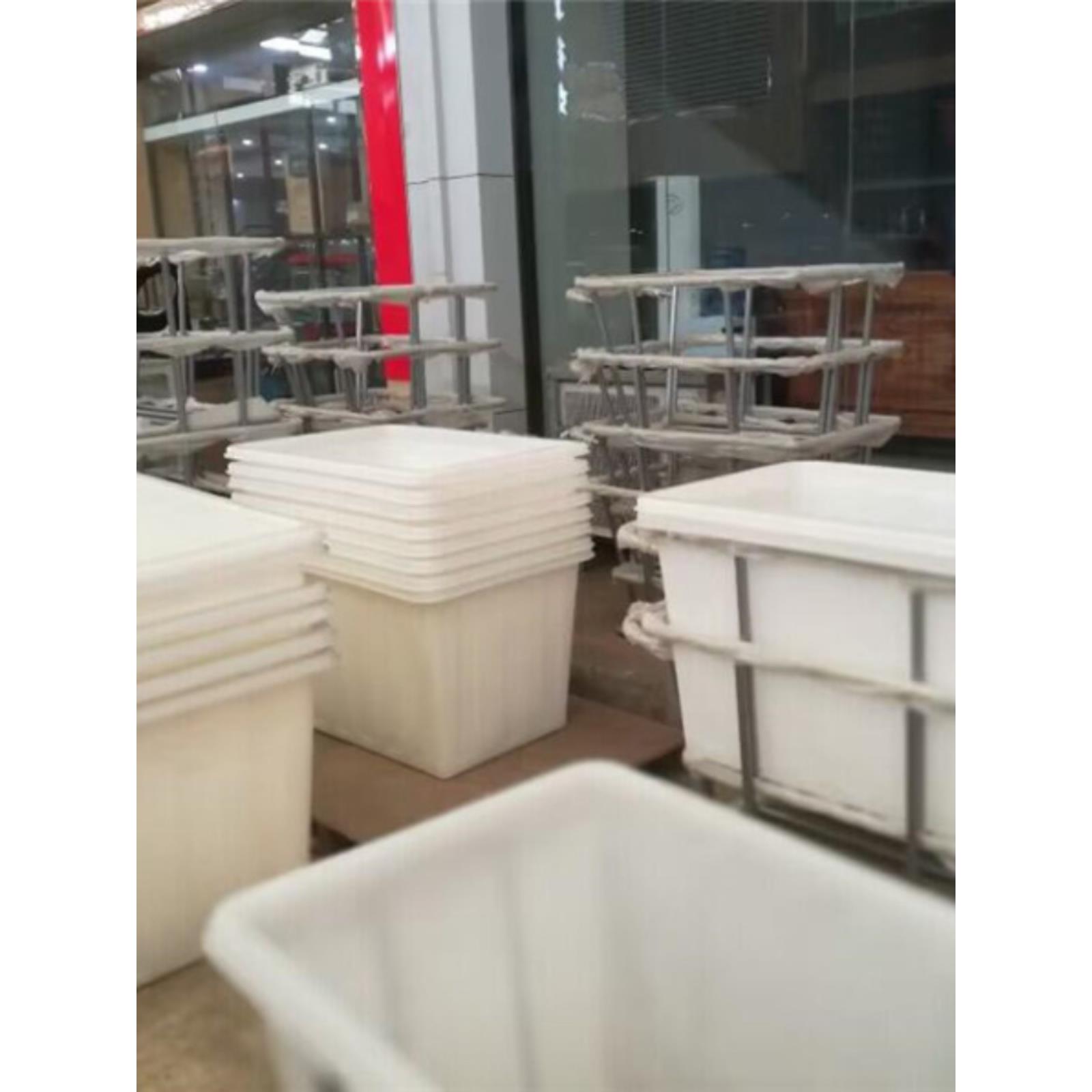 洗衣房收集车布草车塑料加厚酒店手推车客房服务车洗涤清洁车静音