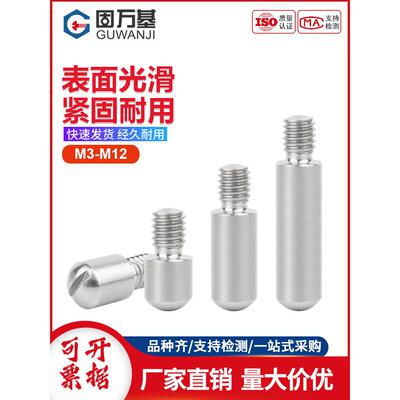 304不锈钢Gb831一字圆头开槽外螺纹圆柱销无头步进螺钉定位销