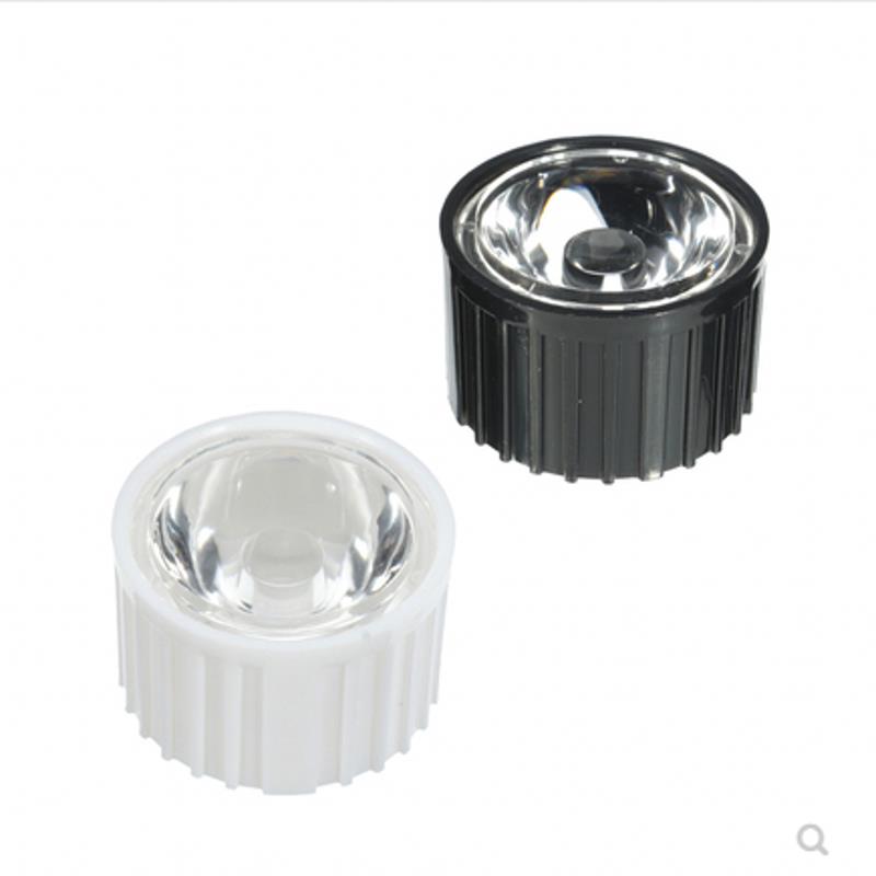 1瓦LED灯珠 聚光透镜 多种发光角度LED透镜 黑色白色支架透镜电子