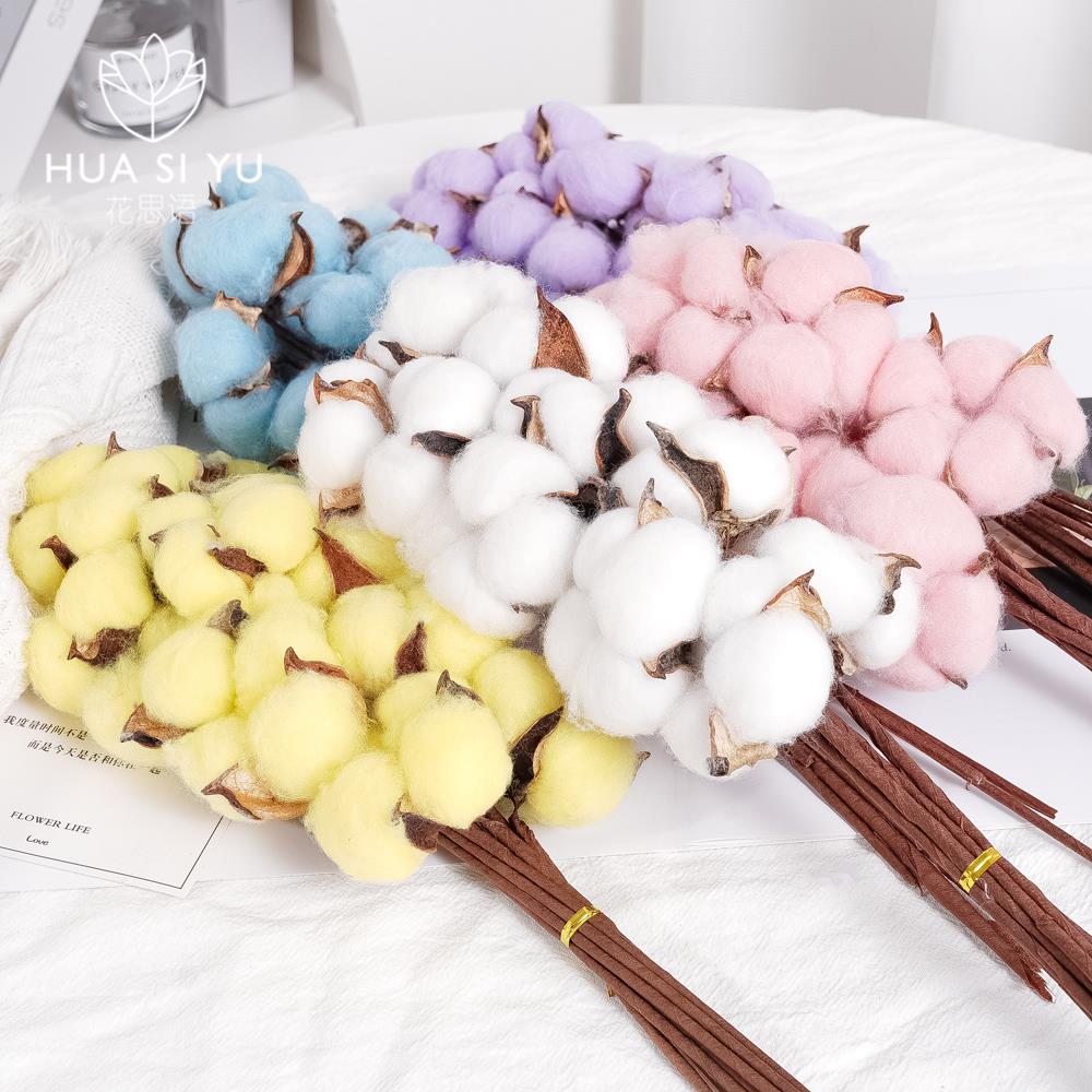 天然木棉花干花手工材料花束家具摆设圣诞树装饰礼盒花盒配件diy