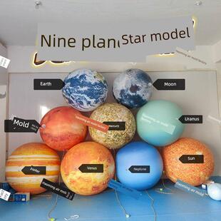 充气星球模型月球婚礼PVC变色灯光 悬挂发光九大行星气模活动定制