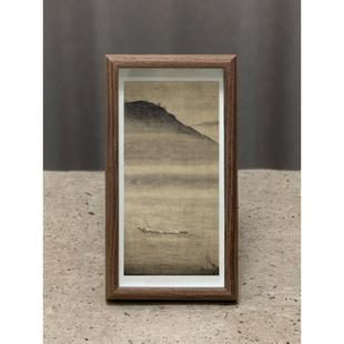 南宋马远山水图摆台画挂画字画办公室装饰国画玄关画迷你禅意礼物