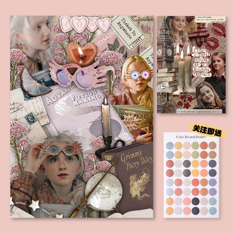 哈利波特电影海报剧照赫敏卢娜拼贴卧室宿舍房间装饰画墙贴无框2