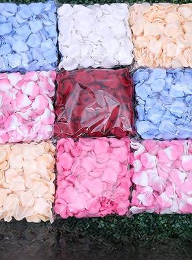 模拟婚礼玫瑰花瓣婚礼生日装饰无纺布绢花舞台建议手散花金银