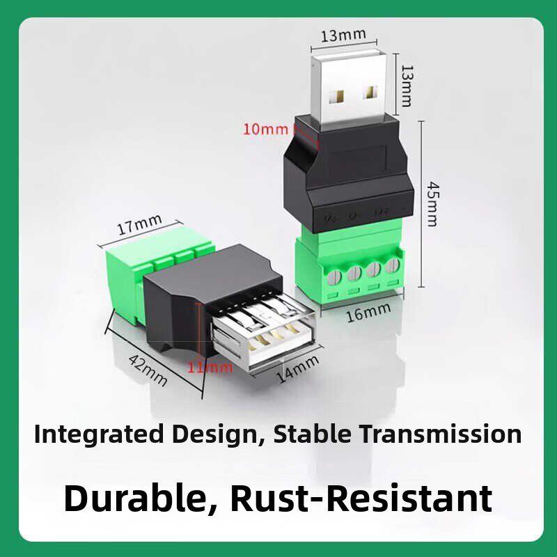 USB2.0免焊接端子usb公头母头手机键盘鼠标电脑电视接线头USB插头