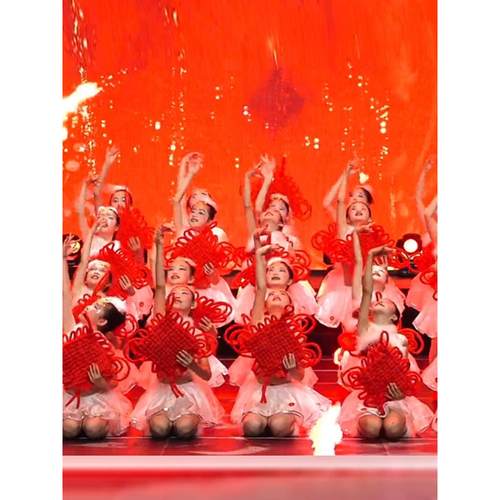 红红中国结舞蹈道具元旦春节跳舞演出节目福字成人小学幼儿园表演