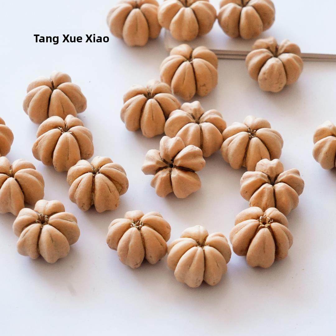 【五福籽】天然山楂籽项炼手炼手工diy果子原籽山楂核手串打好孔