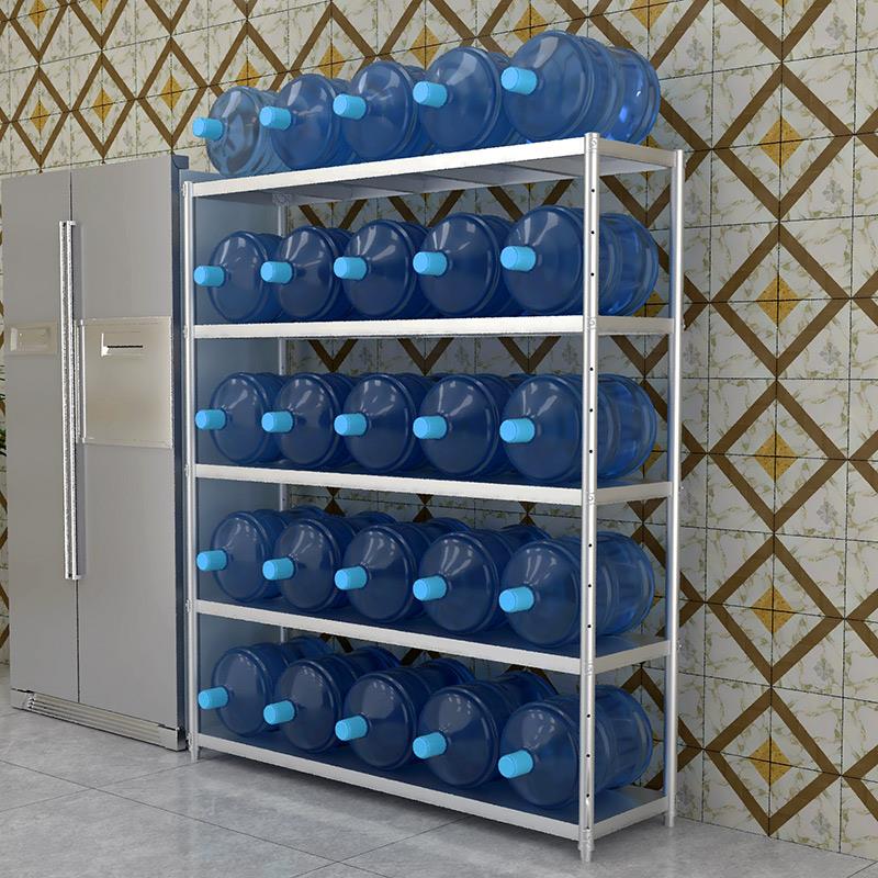 不锈钢厨房置物架落地多层收纳层架家用省空间储物货架柜微波炉架