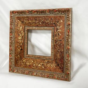 【秋日晚霞】定制覆古实木画 画框小众油画 画外框拼图相框欧式古