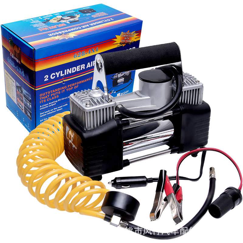车载充气泵双缸高压大功率电动轿车轮胎便携式汽车用多功能打气泵