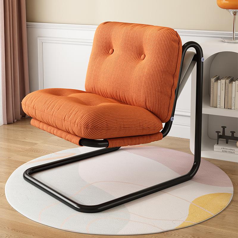 新款悬浮单人沙发椅家用客厅阳台书房阅读休闲椅中古法式软包椅子