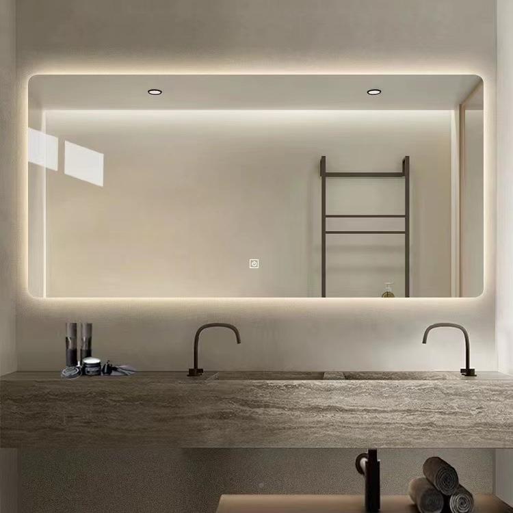 方智能镜子高端灯智能镜墙卫形生间浴室镜挂化妆带led防雾触GFO摸
