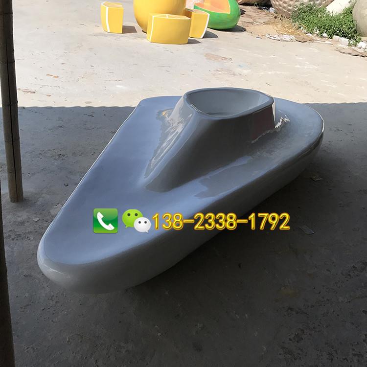 玻纤璃钢树池ZLP座椅雕塑广场创意休玻璃维花盆坐凳型花池船美陈