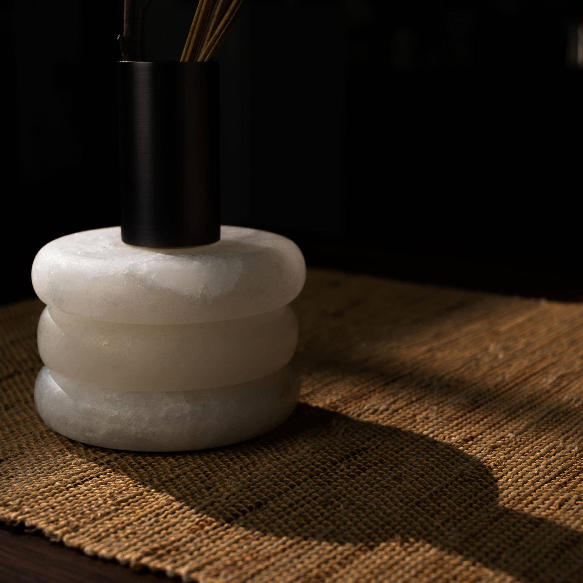 现代新中天然云石层花器花式瓶创叠GT-B002意摆件桌面茶几装小饰