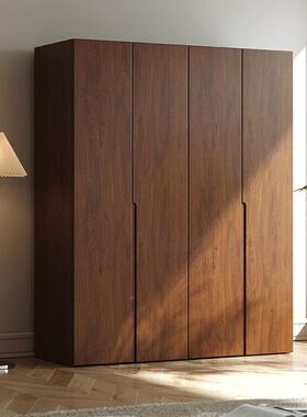 橡木门12263顶小户型胡桃色卧挂衣柜全实到木衣主柜简约现代一卧