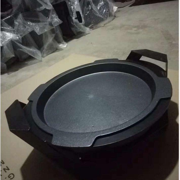 家厂直供：新铸铁烤鱼炉商用烧烤盘款圆形海鲜A20-9大咖盘