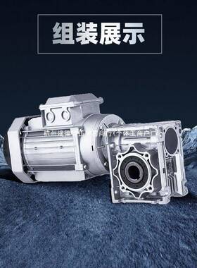NMRV3小型蜗轮蜗杆减速NMRV减速机2伺服电机一体铝壳涡轮器20V038