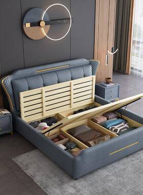 软体主卧轻奢1.8人布艺床1双.5米网婚床床现代简RGK约软红包科技