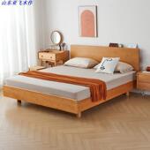 全实北美进口樱桃木木双人床白橡木大床日式 681821.5米悬婚床床浮