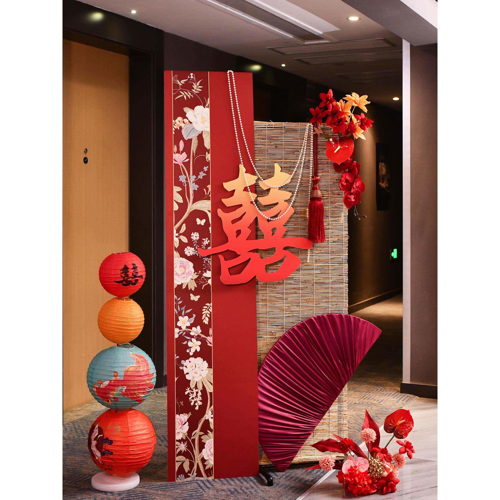 婚房布置装结婚装饰房女方F78S765M卧室间新房装套饰拉花男方婚礼