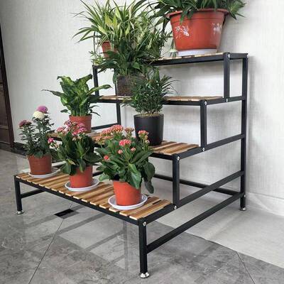 层四花架多功能铁艺花盆架绿吊兰盆景萝65888收纳阳台客厅装饰花