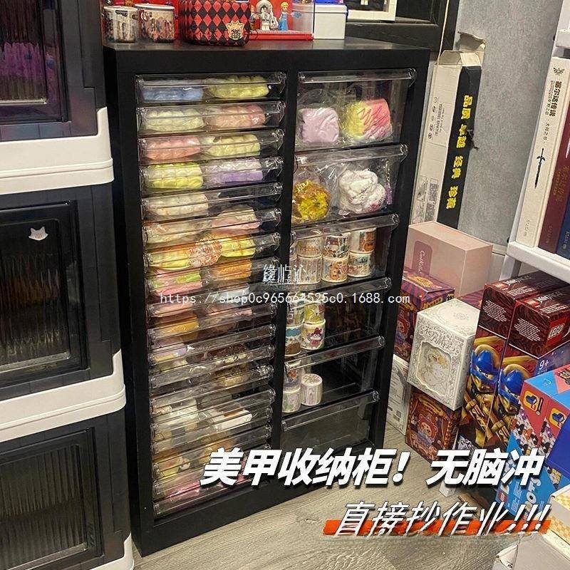 油缘屿沁平柜底落地式带轮美甲美甲店甲胶样品收纳柜a4文OPW件柜
