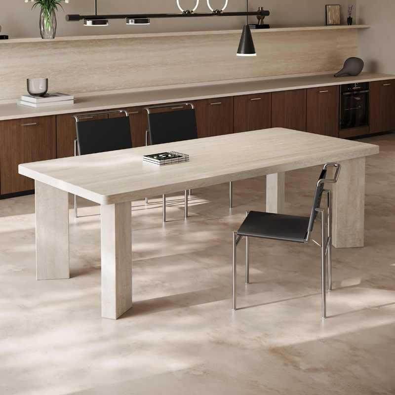 新款米白洞形石下挂复长古岩板桌小户型方简417约中古风餐饭桌,住宅家具,餐桌+餐椅,淘宝优惠券,粉丝福利购,淘宝优惠卷