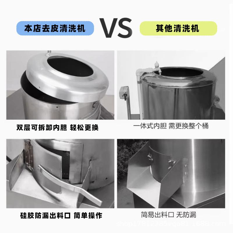 全自动豆RQR土去皮清洗机商蹄用小芋头生姜马脱皮地瓜削皮型洗菜