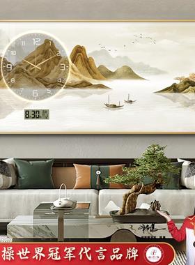 万XY731430年历2025用山新款电子钟挂墙家钟表挂钟客厅画餐厅水时