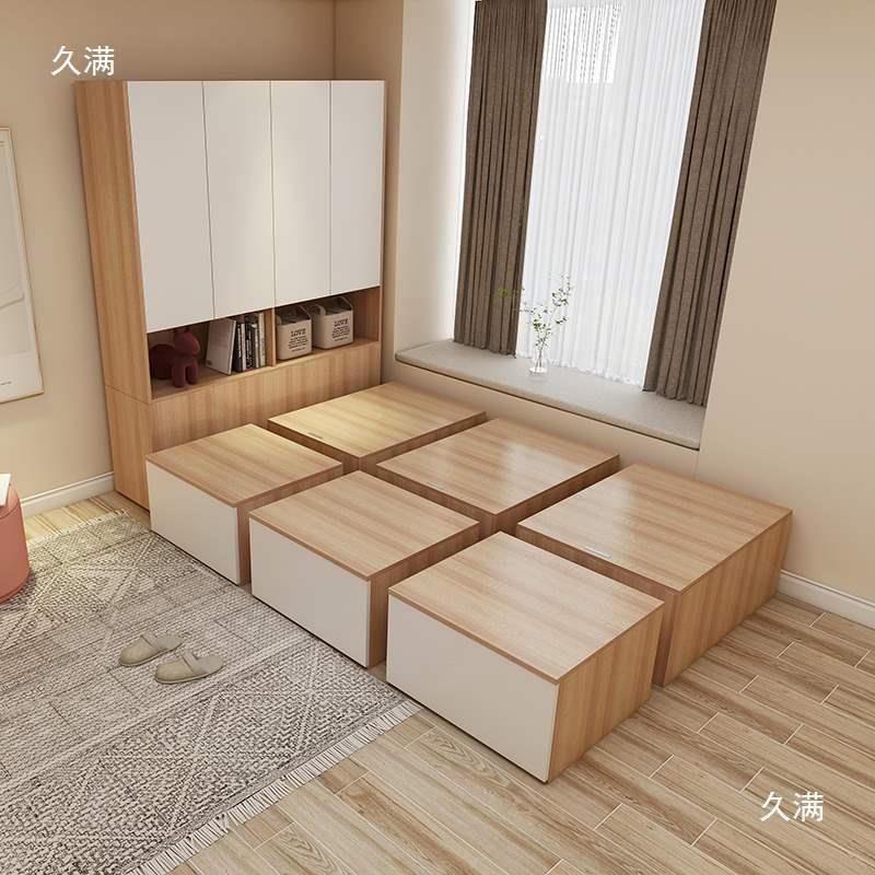 小户型榻床榻米床箱组合thfghj#u储童物单多功能儿床1.2m抽屉人床图片