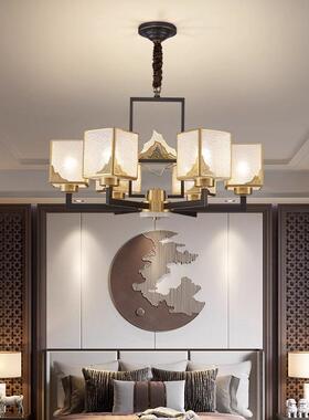 全书铜卧新中式吊灯客厅灯简约现代中国风大气室餐厅灯轻KMA奢房