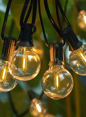 50米108灯户装外防水ledg40圣诞饰庭氛围感G4灯0太阳能灯院串