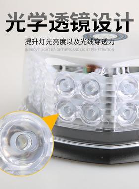 超吸顶爆闪灯亮汽车开道磁吸LED车载车警顶示灯工程车HOR黄色12V2