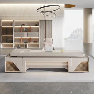 简约代桌办现公桌老板总裁椅组合经理无品牌/豪华大气大班台办公