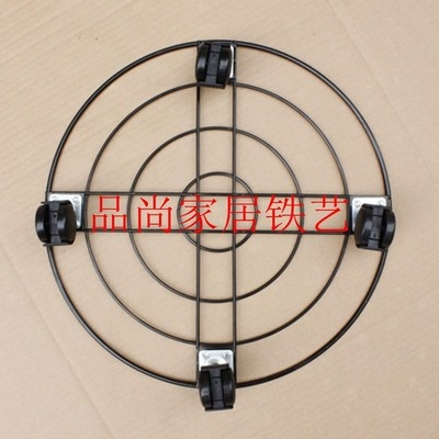 可移动家用旋转养花花盆架木桶架刹车万向轮托盘架子底座带滚轮子