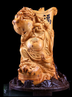好货太行崖柏根雕摆件观音弥勒寿星达摩家居随形木雕刻陈化老料工
