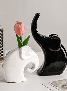 大象摆件轻奢高档家居电视柜酒柜装饰品客厅现代办公室高级感礼物