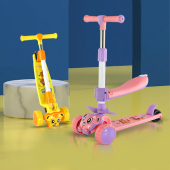 12岁可坐可骑公主款 男女孩宝宝三合一溜溜滑 极速滑板车儿童1