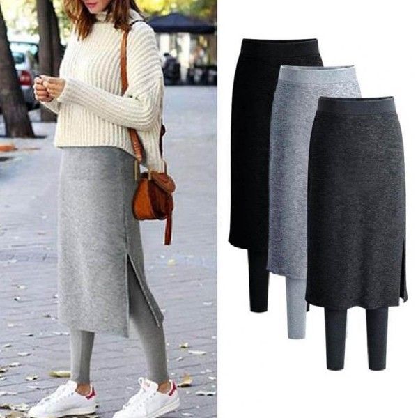 Stylish Women Skirt Leggings Leg Warmers Winter Culottes