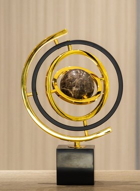 地球仪摆件轻奢高档办公室桌玄关酒柜客厅卧室装饰品乔迁新居礼品